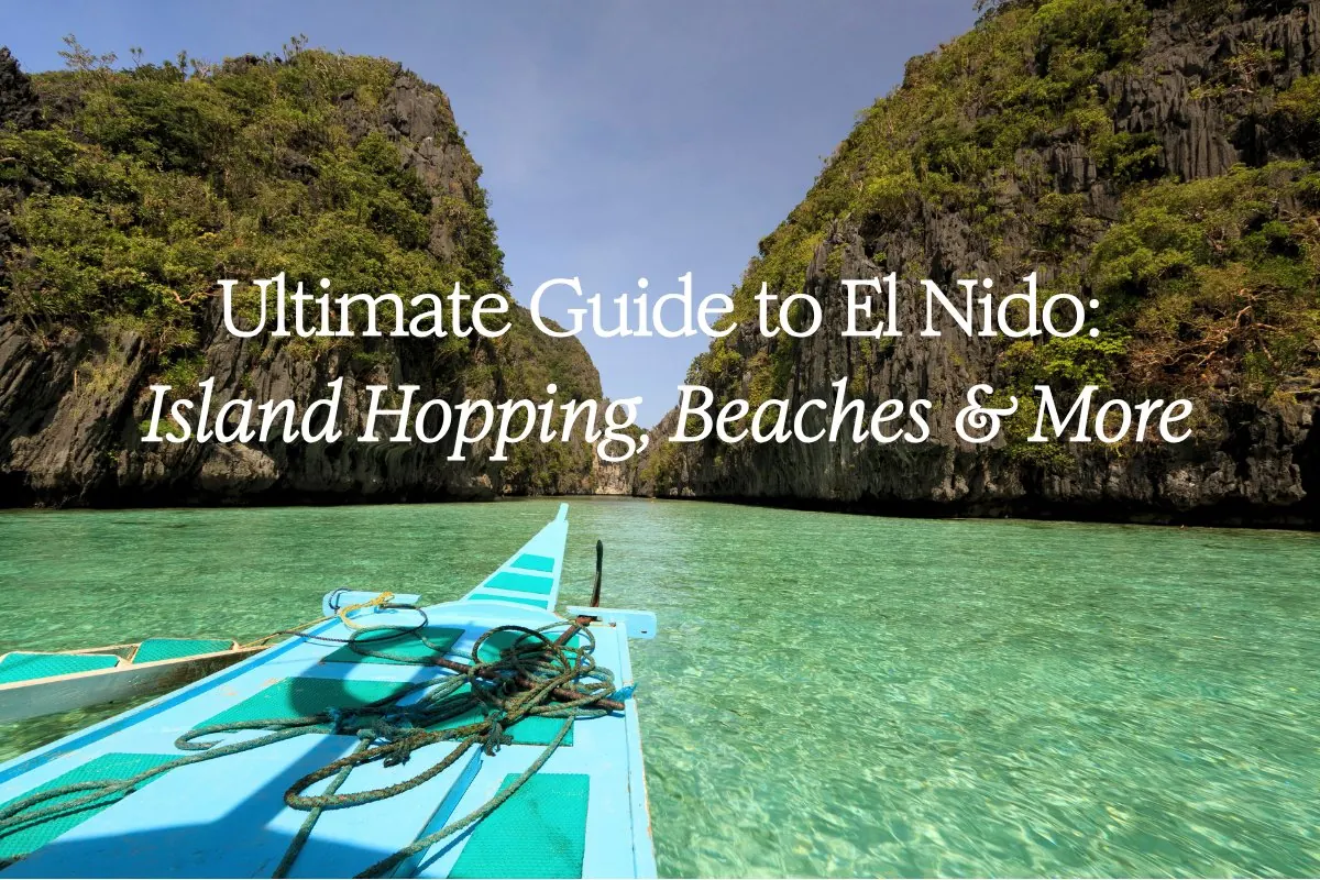 El Nido town streets near the beach and tour boats